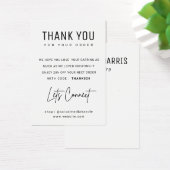 Carte de remerciements d'affichage du logo de nom  (Bureau)