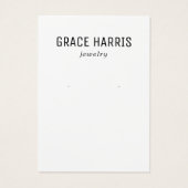 Carte de remerciements d'affichage du logo de nom  (Dos)