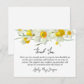 Carte De Remerciements Daffodil Funeral Thank You Card Bereavement (Devant / Derrière)