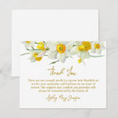 Carte De Remerciements Daffodil Funeral Thank You Card Bereavement (Devant / Derrière)