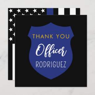 Carte de remerciements d'agent de police