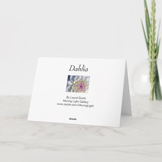 Carte De Remerciements Dahlia (Dos)