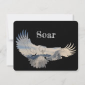 Carte de remerciements d'aigle à flammes (Devant)