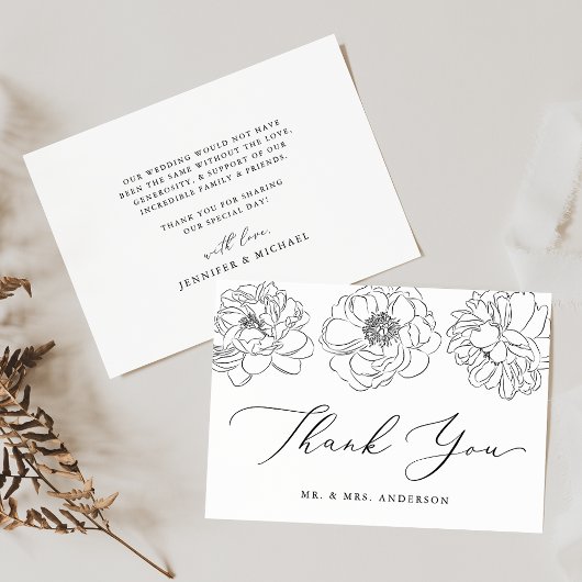 Carte De Remerciements Dainty Floral Mariage