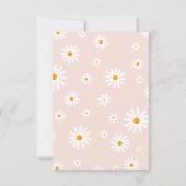 Carte De Remerciements Daisy rose sauvageonne Fille 1er Anniversaire Merc (Dos)