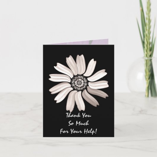 Carte De Remerciements Daisy Thank (Devant)