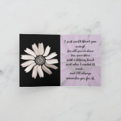 Carte De Remerciements Daisy Thank (Intérieur)