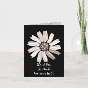 Carte De Remerciements Daisy Thank