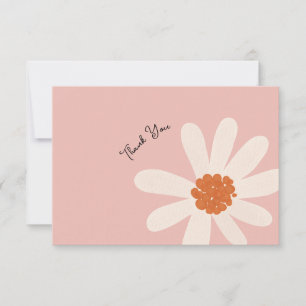 Carte De Remerciements Daisy Thème Fille Anniversaire
