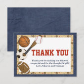 Carte de remerciements d'All Star de sports (Devant / Derrière)