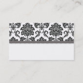 Carte de remerciements Damas noir et blanc (Dos)