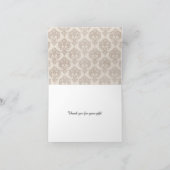 Carte De Remerciements Damassé crème (Intérieur)