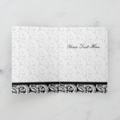 carte de remerciements damassé rouge (Intérieur)