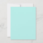 carte de remerciements damassé turquoise (Dos)