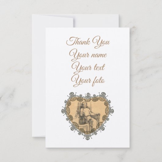 Carte De Remerciements Dame (Dos)