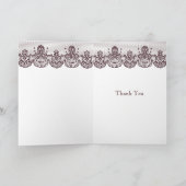 Carte De Remerciements dame boit du thé (Intérieur)