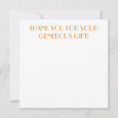 Carte De Remerciements Dame dorée de l'ART NOUVEAU (Dos)