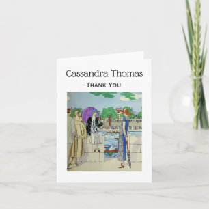 Carte De Remerciements Dames vintages des années 1920 à Crew Race Regatta