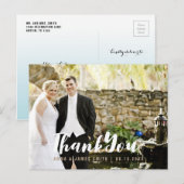 Carte de remerciements d'ananas Aqua Gold Parties (Devant / Derrière)