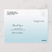 Carte de remerciements d'ananas Aqua Gold Parties (Dos)