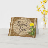 Carte de remerciements Dandelion (Fleur jaune)