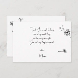 Carte De Remerciements Dandelion premier anniversaire