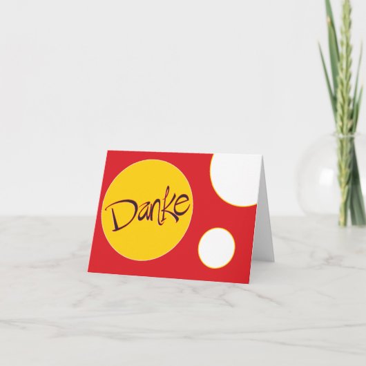 Carte De Remerciements Danke (Devant)