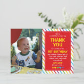 Carte de remerciements d'anniversaire (Debout devant)