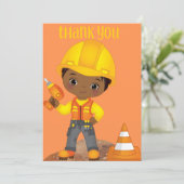 Carte de remerciements d'anniversaire Casquette du (Debout devant)