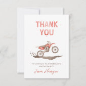 Carte de remerciements d'anniversaire de Dirt Bike (Devant)