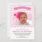 Carte de remerciements d'anniversaire de fille (Devant)