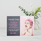 Carte de remerciements d'anniversaire de filles - (Debout devant)