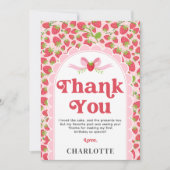 Carte de remerciements d'anniversaire de fraises - (Devant)