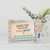 carte de remerciements d'anniversaire de garçons (Debout devant)