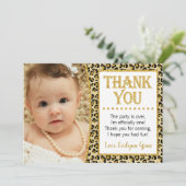 Carte de remerciements d'anniversaire de guépard (Debout devant)