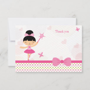 Carte de remerciements d'anniversaire de la fille