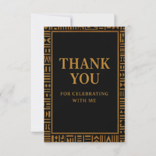 Carte de remerciements d'anniversaire de la Kente