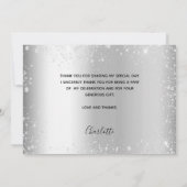 Carte de remerciements d'anniversaire de la partie (Dos)