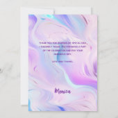 Carte de remerciements d'anniversaire de la photo  (Dos)