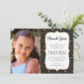 Carte de remerciements d'anniversaire de la photo  (Debout devant)