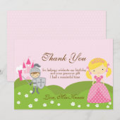 Carte de remerciements d'anniversaire de la prince (Devant / Derrière)