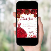 Carte de remerciements d'anniversaire de la robe b