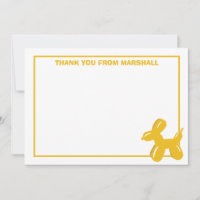 Carte de remerciements d'anniversaire de l'animal