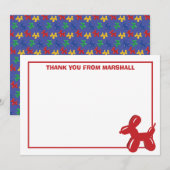 Carte de remerciements d'anniversaire de l'animal  (Devant / Derrière)