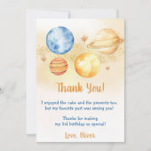 Carte de remerciements d'anniversaire de l'astrona (Devant)