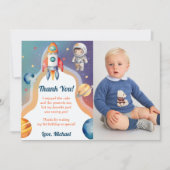 Carte de remerciements d'anniversaire de l'astrona (Devant)