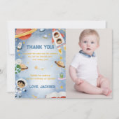 Carte de remerciements d'anniversaire de l'astrona (Devant)