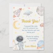 Carte de remerciements d'anniversaire de l'astrona (Devant)