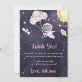 Carte de remerciements d'anniversaire de l'astrona (Devant)