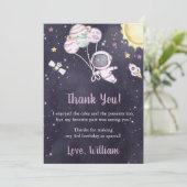 Carte de remerciements d'anniversaire de l'astrona (Debout devant)